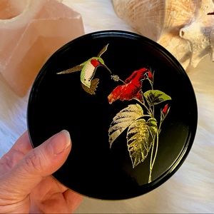 Otagiri Japan Hummingbird Round Trinket Box